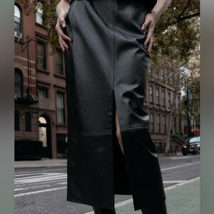 Zara faux leather maxi skirt